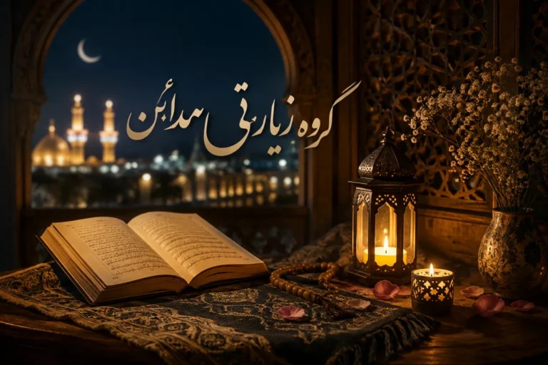 تصویر مفهومی از فضای معنوی دعای کمیل با کتاب دعا و نور ملایم